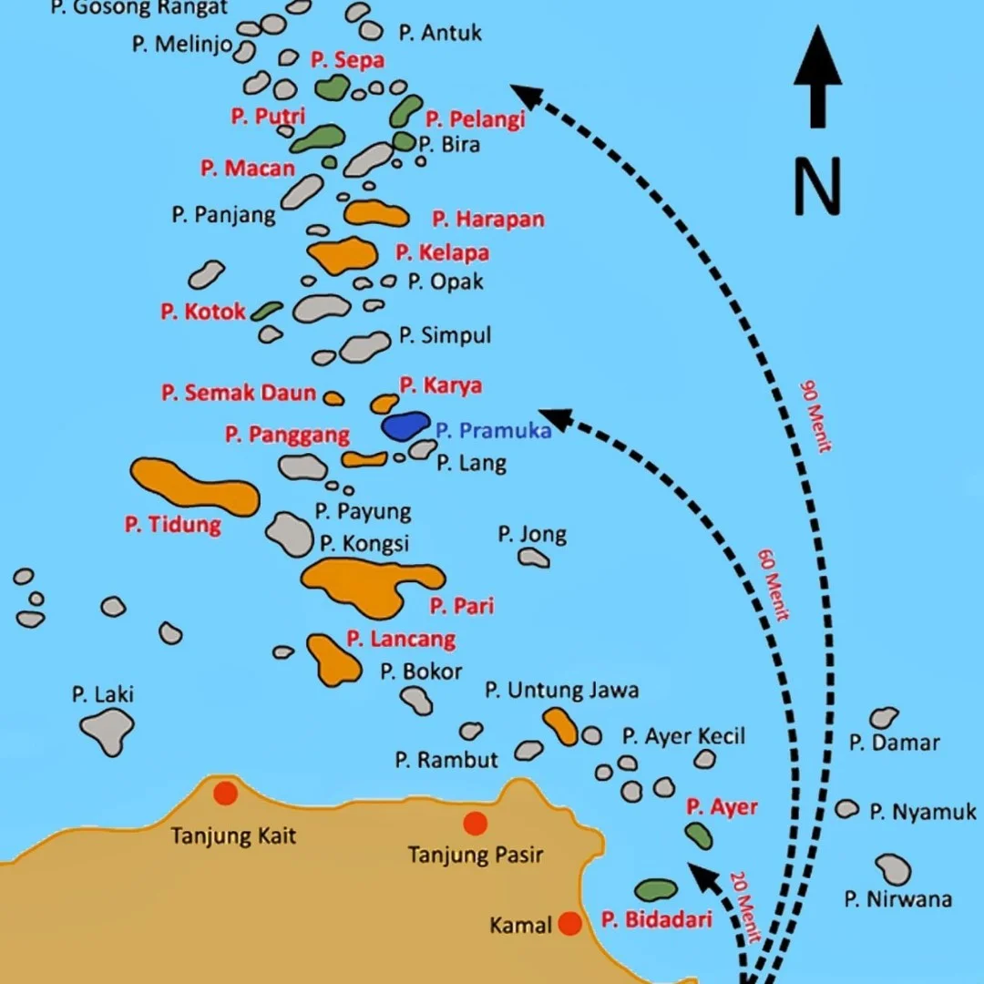 Peta Pulau Pari terletak dimana di Kepulauan Seribu Jakarta